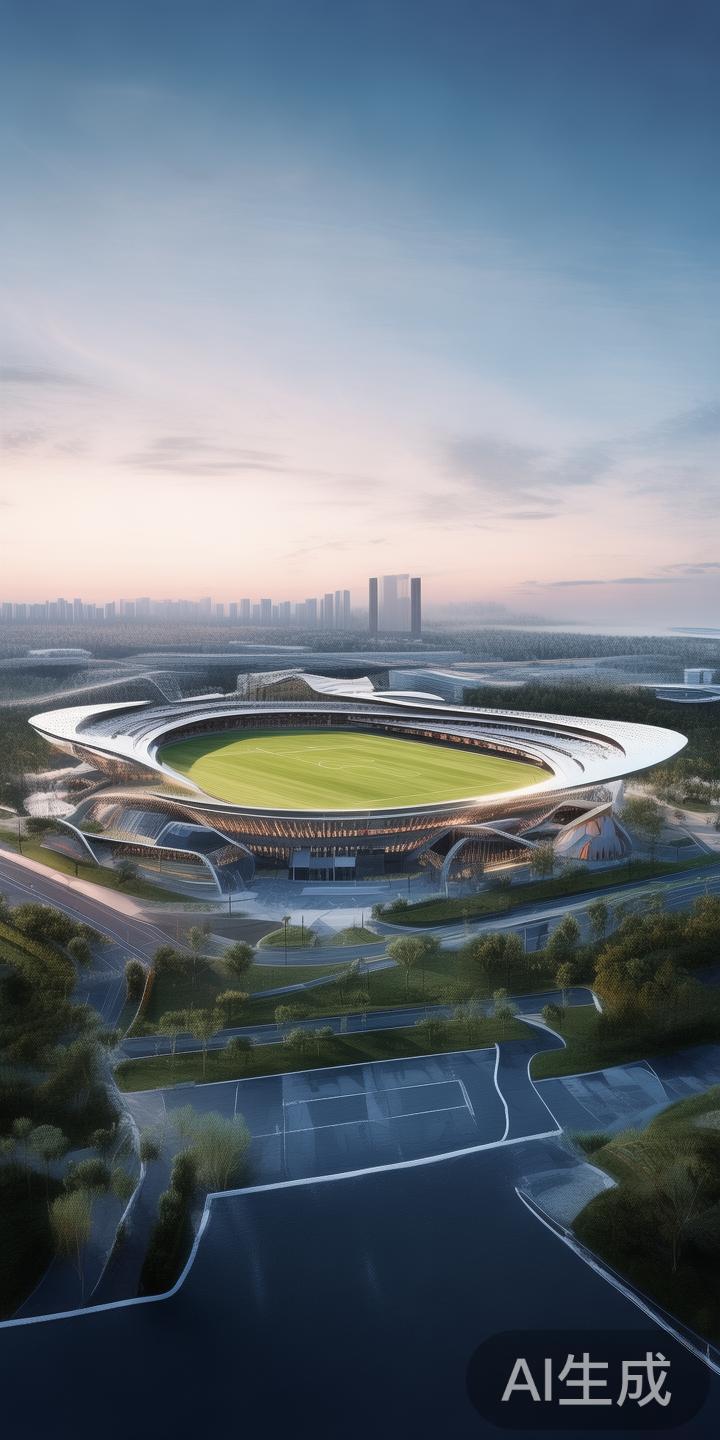 其次，建设综合性的体育产业链。未来江南体育足球场将